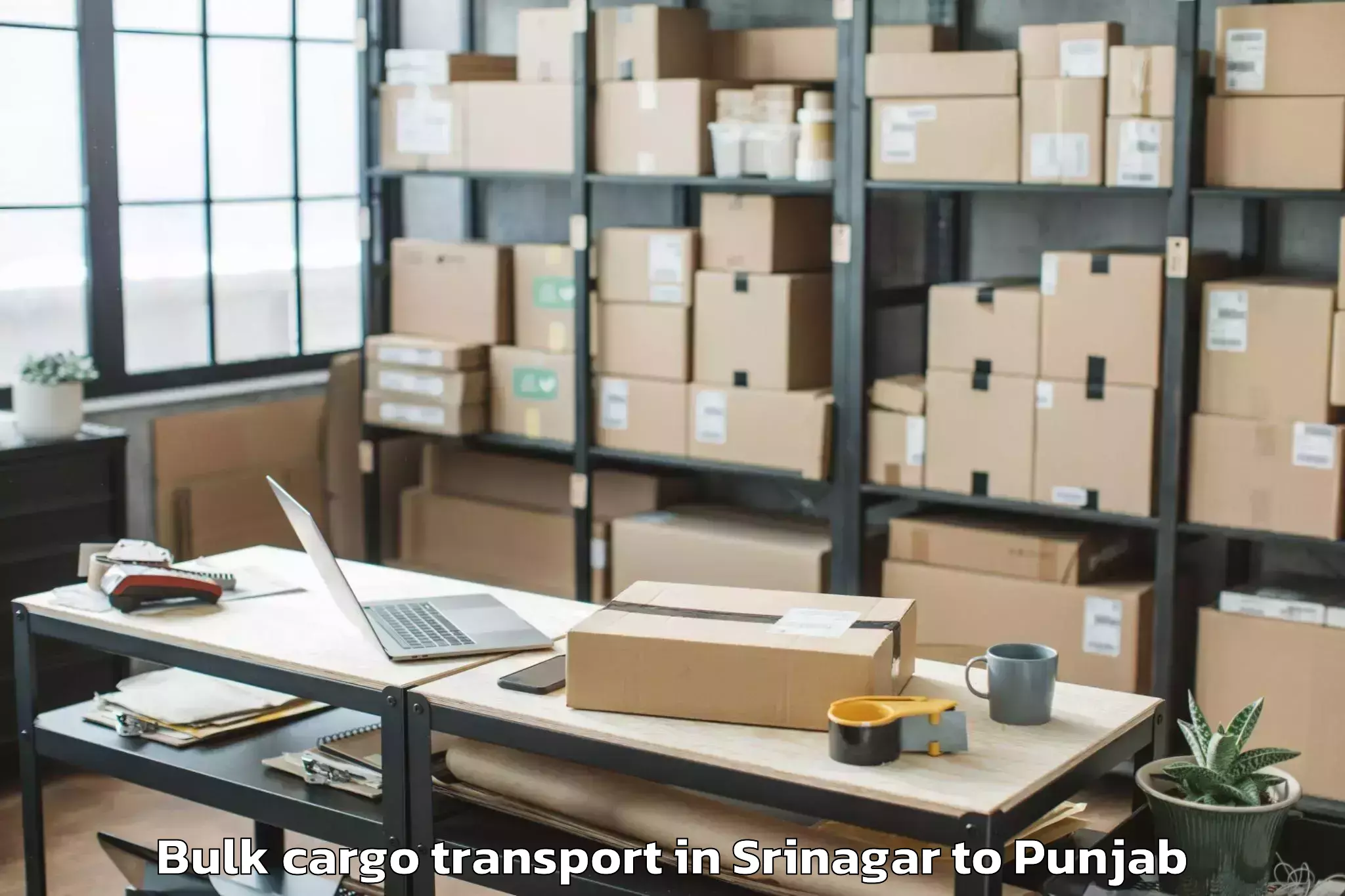 Book Srinagar to Khanna Bulk Cargo Transport Online